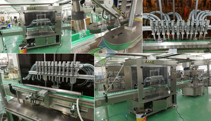 液體全自動(dòng)灌裝旋蓋生產(chǎn)線