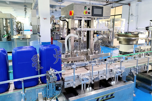 25L化工液體稱重灌裝生產(chǎn)線