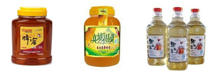 果糖灌裝旋蓋貼標(biāo)封箱打包生產(chǎn)線